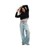 Cotton On Women's Rib Crop Crew Neck Sweater