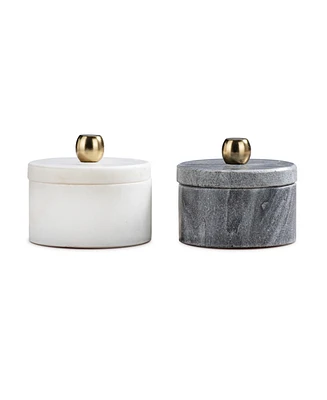 Thirstystone Uptown Marble Lidded Salt & Pepper Cellars