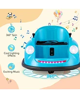 Costway Ride on Bumper Car for Kids with Remote Control 360 Degree Spin Led Light