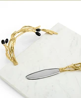 Michael Aram Olive Branch Cheeseboard and Knife Set