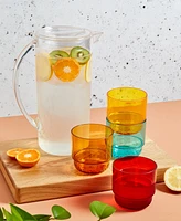 Infuse 5 Piece Acrylic Pitcher & Glasses Drinkware Set