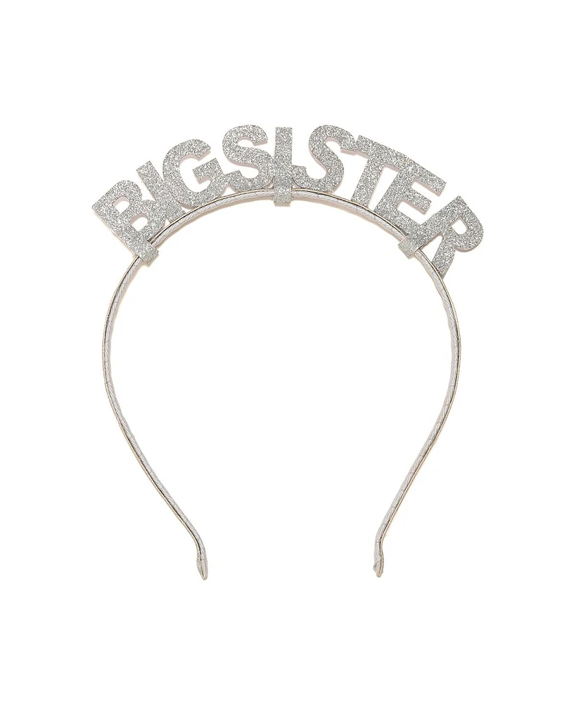 Sweet Wink Child Girl's Silver Big Sister Headband