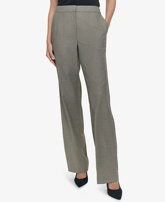 Halston Women's Mid-Rise Straight-Leg Pants