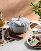 Staub Enameled Cast Iron 3.5 Qt. White Truffle Pumpkin Cocotte