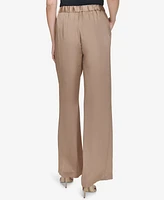 Halston Women's Mid-Rise Straight-Leg Pull-On Pants