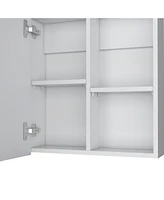 Depot E-Shop Loring Medicine Cabinet, 1 Door, 4 Shelves, 1 Mirror, White