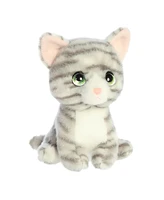 Aurora Small Misty Grey Tabby Petites Expressive Plush Toy 7"