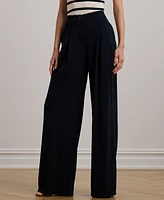 Lauren Ralph Petite Stretch Jersey Wide-Leg Pants