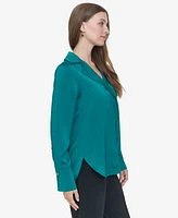 Halston Women's Notch-Collar Blouse