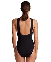 Lauren Ralph Lauren Women's Cross-Front One-Piece Swimsuit