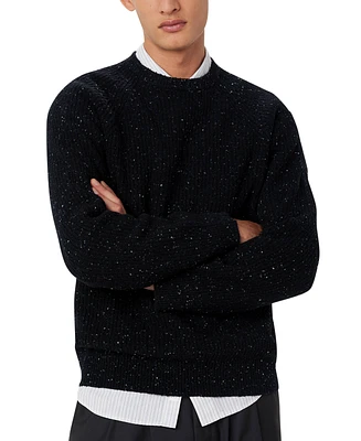 Frank And Oak Men's Relaxed-Fit Ribbed-Knit Donegal Sweater
