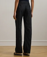 Lauren Ralph Petite 100% Linen Wide-Leg Pants