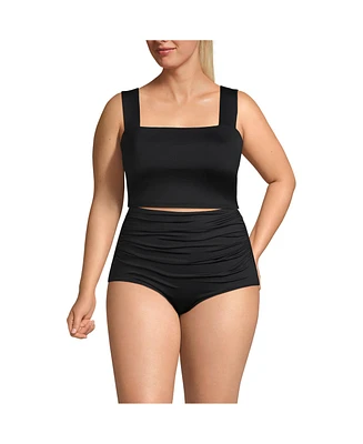 Lands' End Women's Plus Square Neck Tankini Top