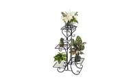 Slickblue 4 Potted Square Flower Metal Shelves Plant Pot Stand