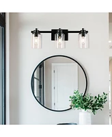 Flynama Vanity light 4.33-in 3-Light Matte Bronze Industrial Vanity Light
