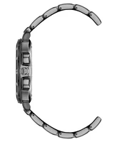 Steve Madden Men's Polished Black Alloy Metal Watch, 45mm