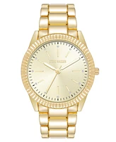 Steve Madden Women's Coin Edge -Tone Alloy Metal Bracelet Watch, 36mm