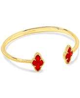 Kendra Scott 14k Gold-Plated Pave-Framed Stone Cuff Bracelet