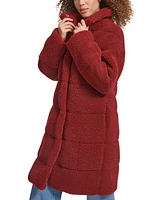 Levi's Women's Long Sherpa Snap-Closure Teddy Coat