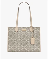 Kate Spade New York Women's Spade Flower Coated Canvas Large Tote Bag