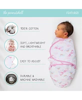 The Peanutshell Newborn Swaddles for Baby Girls, 3 Pack Set