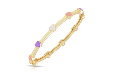 Lily Nily Girls Multi Color Heart Station Bangle