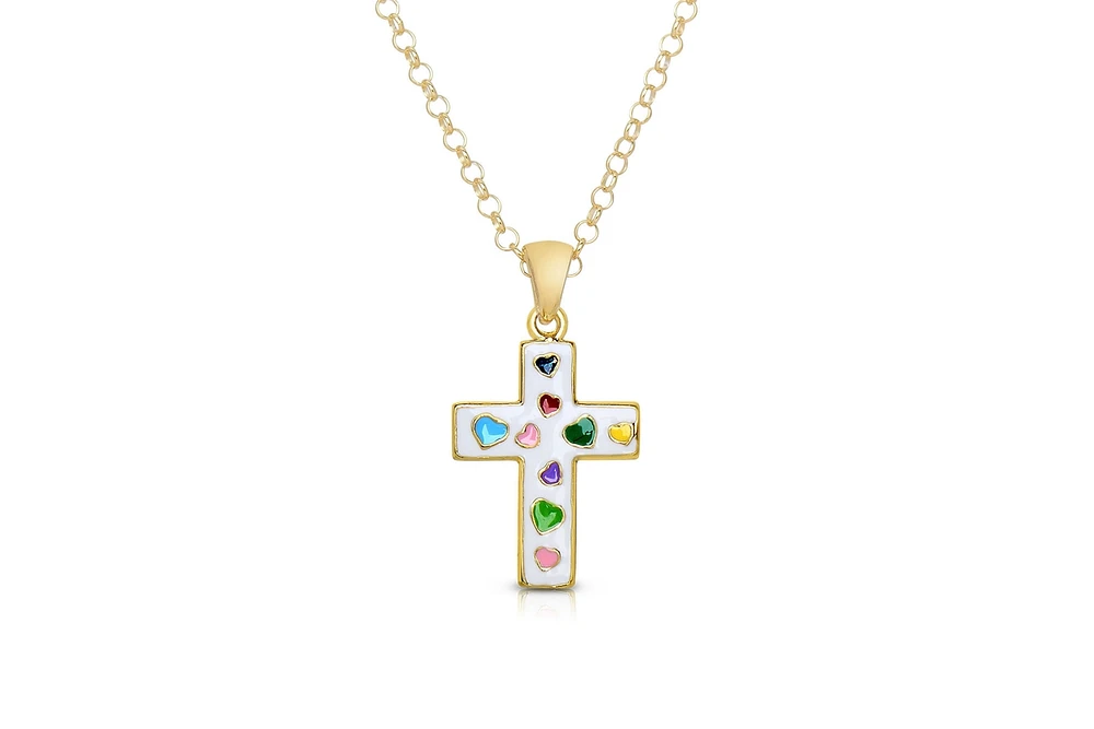 Lily Nily Girls White Cross Pendant