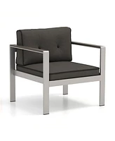 Sugift Contemporary Sofa Chair with Wpc Armrests and Back Cushions