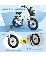 Hongge 14 Inch Kids Bike with 2 Training Wheels for 3-5 Years Old