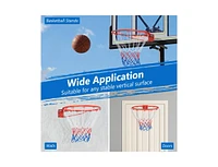 Hongge 18 Inch Basketball Rim Goal Replacement with All Weather Net and Mounting Hardware-Orange