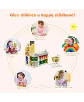 Hongge Grocery Store Playset Pretend Play Supermarket Shopping Set