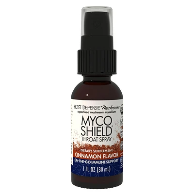 Host Defense MycoShield Throat Spray - Immune Health Support Dietary Mushroom Supplement with Chaga, Reishi