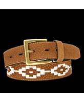 La Matera Men's El Campo Polo Belt Tan