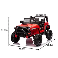 24V Kids Ride On 400W Electric toy car W/Parents Control, Four-wheel suspension, Front and rear Led searchlight, With Bluetooth, MP3,Usb, Music