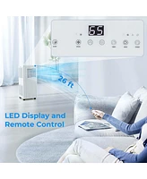 Costway 7100 Btu (10000 Btu Ashrae) Portable Air Conditioner 3-in-1 10000 Btu Ac Unit with Dehumidifier & Cool &Fan
