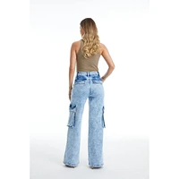 Bayeas Women's High Rise Wide Leg Flare Jeans Bright Star