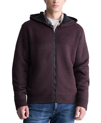 Men's Walmick Full-Zip Knit Hoodie with Sherpa Lining