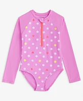 Epic Threads Toddler And Little Girls Playful Heart Dot Long-Sleeve Rash Guard, Exclusively at Macy's