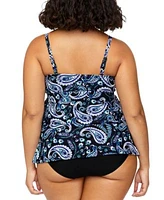 Island Escape Plus 3 Tiered Bandini Plus Size Solid Bikini Briefs Created For Macys Bottoms