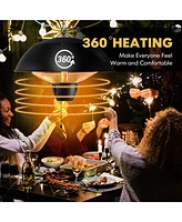 Gymax 1500W Electric Outdoor Hanging Patio Heater w/ IPX4 Waterproof