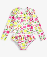 Epic Threads Toddler And Little Girls Citrus Long Sleeve Two Piece Rash Guard Set, Exclusively at Macy's