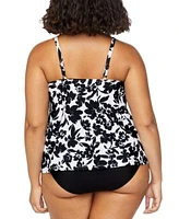 Island Escape Plus Size Cali Printed Tankini Plus Size Solid Bikini Briefs Exclusively At Macys