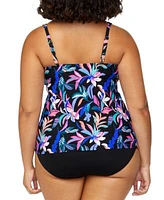 Island Escape Plus Size Monterey Printed Tankini Plus Size Solid Bikini Briefs Exclusively At Macys