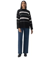 Sanctuary Women's Modern Striped Dropped-Shoulder Sweater