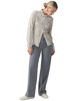 Sanctuary Women's Radiant Long-Sleeve Sequin Shirt