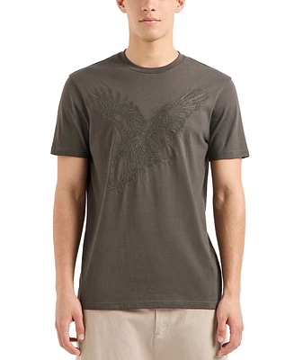 A|X Armani Exchange Men's Short Sleeve Crewneck Eagle Graphic T-Shirt