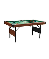 Streamdale Furniture 5.5 Ft Billiard Table with Green Velvet Cloth and Accessory Set