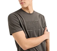 A|X Armani Exchange Men's Short Sleeve Crewneck Embroidered Graphic T-Shirt