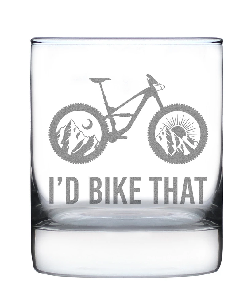 Bevvee I'd Bike That - Whiskey Rocks Glass