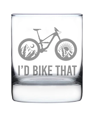 Bevvee I'd Bike That Whiskey Rocks Glass